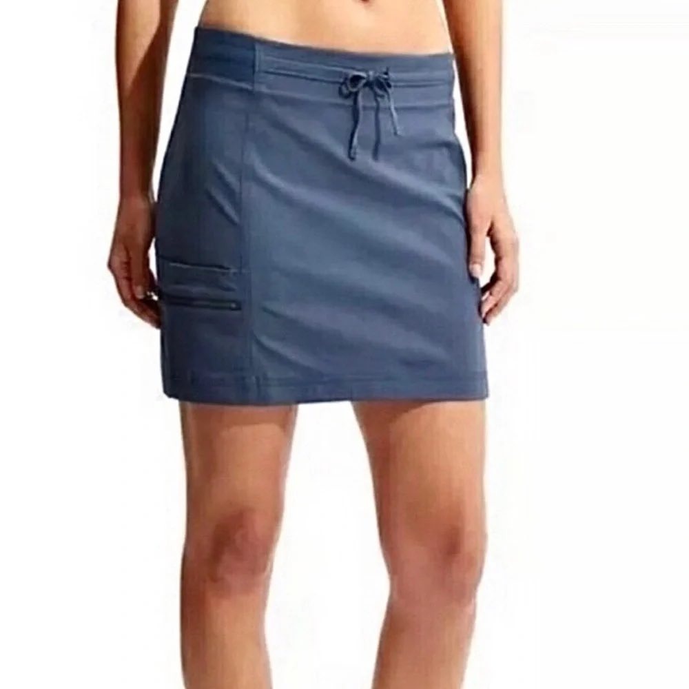 Athleta Trekkie Skort Blue Cargo Hiking Athletic Skirt Size 4 S/537174-05